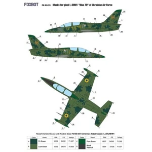 Máscaras camuflaje para L-39M1 “Blue 79” Fuerza Aérea Ucraniana 1:48 FOXBOT FM 48-015  - Imagen 1 de 24
