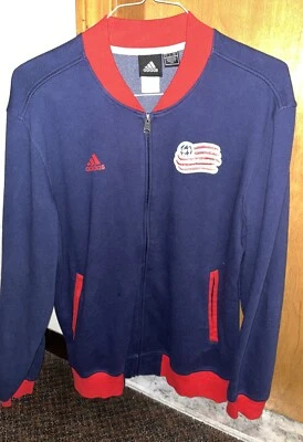 Adidas Full ZIP  New England Revolution Mens L MLS Soccer Track Jacket(B73) - Image 1 of 4
