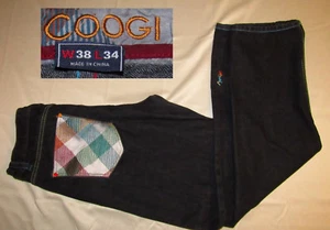 Coogi Dark Jeans with Embroidered Multi Colored Pockets Australian Men's 38 x 34 - Picture 1 of 12
