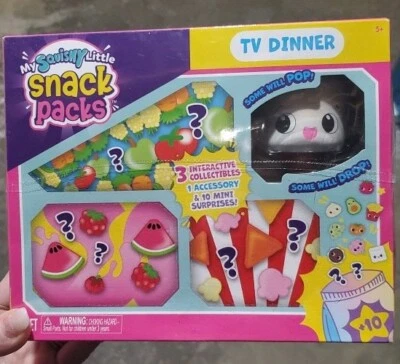 My Squishy Little Snack Packs TV Dinner- NEW- White Head- Red/yellow  Body - Image 1 of 4