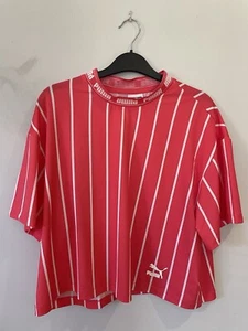 Puma Womens Gym Top Crop T Shirt Running Sports Active Size S 8 10 12 - Picture 1 of 14
