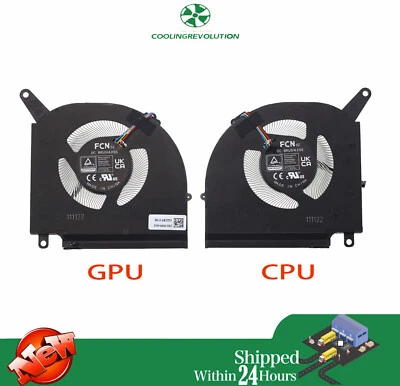 Laptop CPU GPU Cooling Fan for Gigabyte Aorus 15X ASF X5PASF RTX 4070 - Image 1 of 2