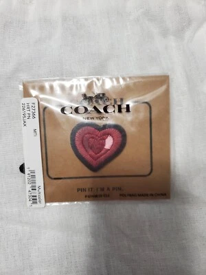 Coach Fabric Heart Pin - Image 1 of 3