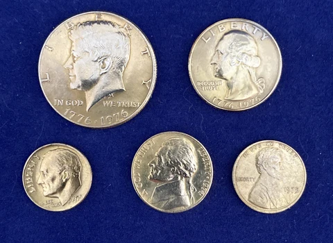 1976 Clad US Bicentennial 6 Coin Set -Years Minted Vary Cover