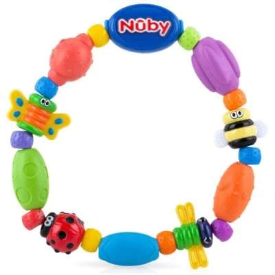 Nuby Bug-A-Loop Teether Baby Feeding Dummies Soothers Ring Toy Bpa Free 3M+ NEW - Image 1 of 4
