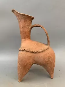Chinese antique Neolithic Qijia culture pottery three foot pot jar tank - Picture 1 of 12