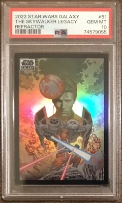 2022 Topps Star Wars Galaxy Chrome THE SKYWALKER LEGACY #51 Refractor PSA 10 - Image 1 of 2