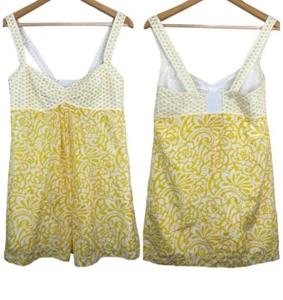 CYNTHIA by Cynthia Steffe Yellow Floral Eyelet Silk Cotton Top Size 8 NWT $285 - Picture 1 of 9