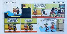 Andy Capp by Reg Smythe, British humor lot of 8 color Sunday pages mid/late 1972