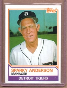 1983 TOPPS SPARKY ANDERSON #666 (NM/MT OR BETTER) CREASE FREE - Picture 1 of 2