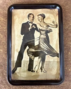 Vintage VOLLRATH 0046 Bakelite Tip Tray with Applied Fred Astaire & Ginger Photo - Picture 1 of 18