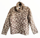 Vintage Wool Liz Claiborne Brown Chunky Cowl Neck Sweater Large LWMU4536 Knit
