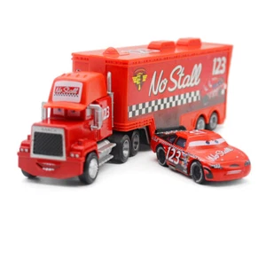 Set of 2 NO.123 STALL Racer Truck & 123# Car Model Car Disney Pixar Cars Gift - Picture 1 of 8