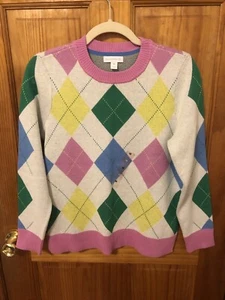 Charters Club Damen Pullover Rosa Gr. PM Argyle Print Pulli - Bild 1 von 12