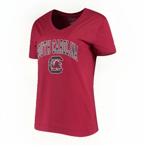 South Carolina Gamecocks Women’s University Arch Logo V-Neck T-Shirt, Medium - Picture 1 of 2