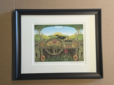 Emek “Flower Car” Framed by Gabba Gallery - Mini Print - Signed/#’d Lim Ed/500 - Image 1 of 4