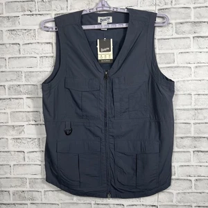 Duluth Trading Nylon Weste Herren Large Tall LT grau Utility Angeln Fotografie - Bild 1 von 11