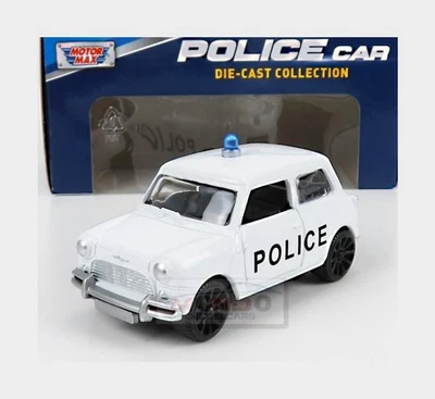 1:43 MOTORMAX Mini Cooper Police 1965 White MTM79489 - Immagine 1 di 2