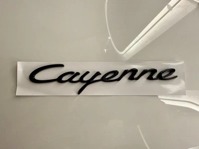 Porsche Cayenne Rear Trunk Emblem in Black 2011-2023 - Image 1 of 4