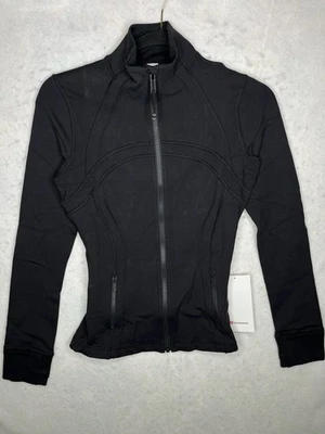 Lululemon Define Jacket Womens 4 Black Luon Slim Fit Zip Thumbholes Athletic - Image 1 of 4