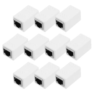 RJ45 Ethernet Coupler 10 Pack Female to Female Cat8/7/6/5e/5 White Network - Picture 1 of 6