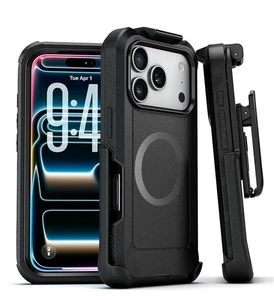 Designed for iPhone 17 Pro Max Case with Belt Clip, Military Grade Drop Prote... - Picture 1 of 9