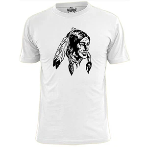 Mens Pontiac American Indian War Chief T Shirt Warrior - Picture 1 of 2