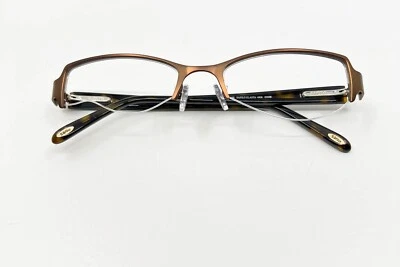 Armações de óculos femininas Safilo Elasta 4808 marrom meia aro 52-18-135 16329 - Imagem 1 de 4