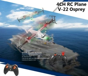 SYMA 2.4G 4CH Remote Control RC V-22 Osprey Model Helicopter LED Plane Toys Gift - Picture 1 of 20