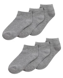 Kids Bamboo Trainer Socks Boys Girls Low Cut Liner Everyday Sock 6 or 12 Pairs - Picture 1 of 25