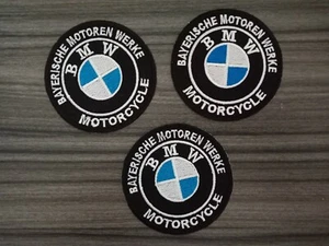 3pcs BMW Motorcycles Patches Car Racing MOTORSPORTS Embrodered Iron or Sewn on - Picture 1 of 7