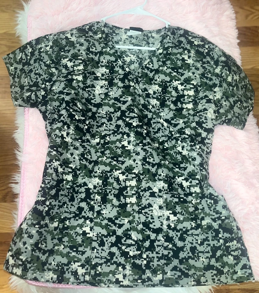 Blusa Médica Vintage Verde Para Hombre Woodland Camuflada Talla Mediana Foto 1 de 1