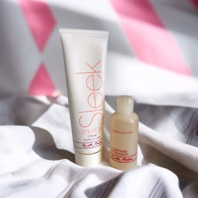 Elizabeth Arden SLEEK Depilatory Cream and Clarifying Astringent SET - Vtg RARE - Image 1 of 4