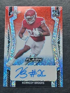 Kennedy Brooks 2022 Leaf Flash Red White Blue Auto 5/7 BA-KB1 Football Card  - Picture 1 of 10