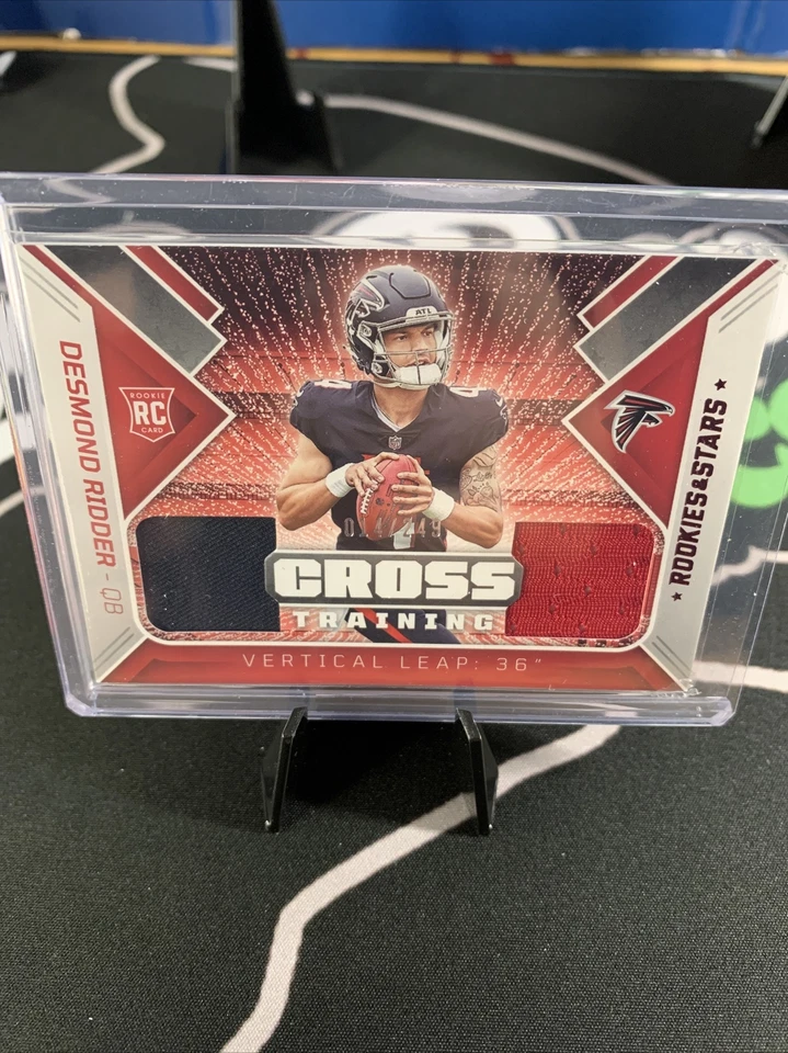 Desmond Ridder 2022 Panini Rookies & Stars Cross Training Patch #/249 FALCONS - Image 1 of 2