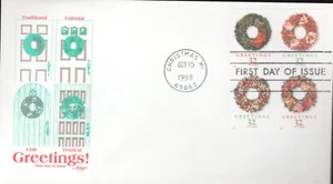 FDC 1998 - Scott # 3249-52 - números de Navidad - bloque de 4 - Artmaster - Imagen 1 de 1
