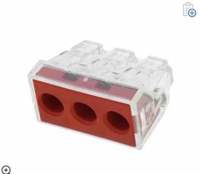 WAGO 773-173 Connecting Push wire Connector 14-10 AWG 3-Ports Box of 50 - Image 1 of 4