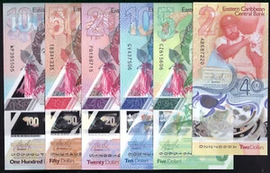 EASTERN CARIBBEAN STATES SET 2, 5, 10, 20, 50, 100 DOLLARS 2019 P-56-61 UNC - Picture 1 of 14