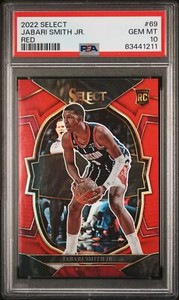  Jabari Smith Jr. 2022 Panini Select #69 Red Prizm /199 PSA10 GEM MINT Rockets