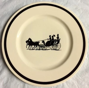 Carriage Silhouette Plate Syracuse China - Picture 1 of 4