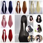 New Fashion Women's Wigs Long Straight Cosplay Costume Party Wig 80cm/100cm