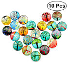 10 Pcs Jewelry Decorations Vase Mosaic Tiles for Crafts Mixed Round Ceramic