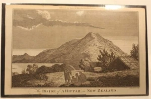 Capt Cook Voyage Engraving "The inside of a Hippa New Zealand " 1790 - Picture 1 of 2