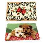 2 Set Flower Dog Latch Hook Kits with Tools and Instruction for Rug Making