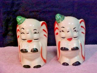 De colección 1940 Walt Disney GRANDE Dumbo Sal Y Pimienta Set Sombrero Verde Foto 1 de 3