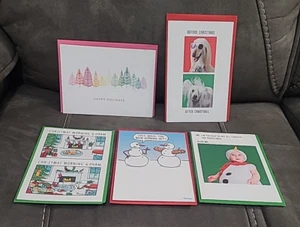 Hallmark Christmas Cards Lot of 5 Cards & Envelopes - Picture 1 of 12