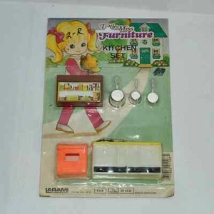Vintage Little Miss Furniture Set From Larami Kitchen Set In Packaging 1021! - Picture 1 of 2