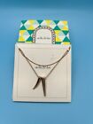 Stella & Dot Double Pave Horn Pendant-Rose Gold Brand New In Original Box