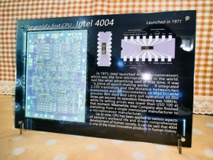 Vintage seltener Intel P4004 + Die CPU Kunst dekorativer Rahmen für Museumsausstellung - Bild 1 von 12