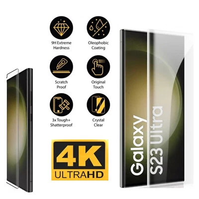 Für Samsung S23/S22/S21/S20 Ultra UV Flüssigkleber Displayschutzfolie Hartglas - Bild 1 von 4